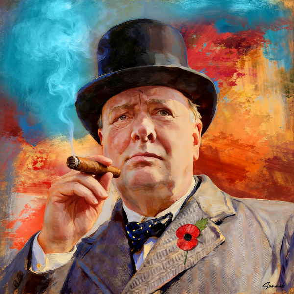 Churchill - Cigar Break | Studio Print