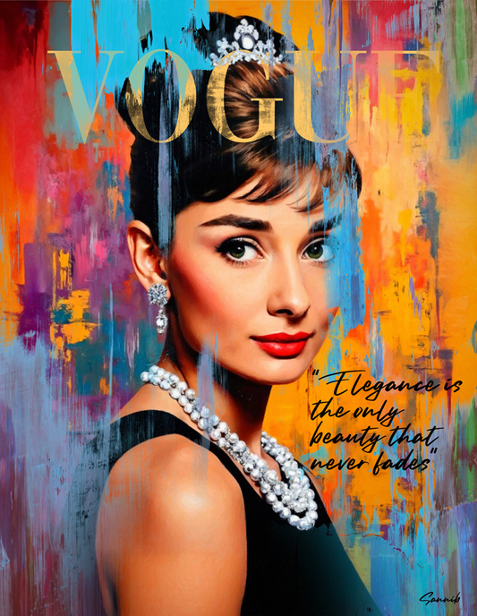 "Elegance is the only beauty that never fades"  Audrey Hepburn | Studio Print