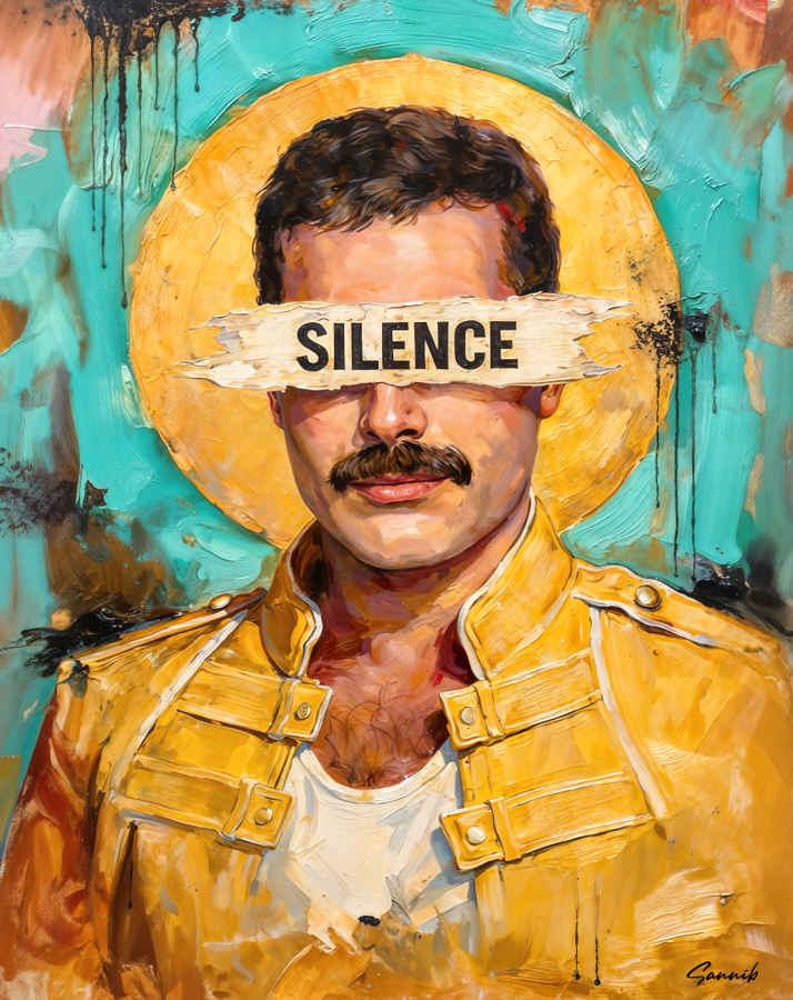 "SILENCE" Freddie Mercury | Studio Print