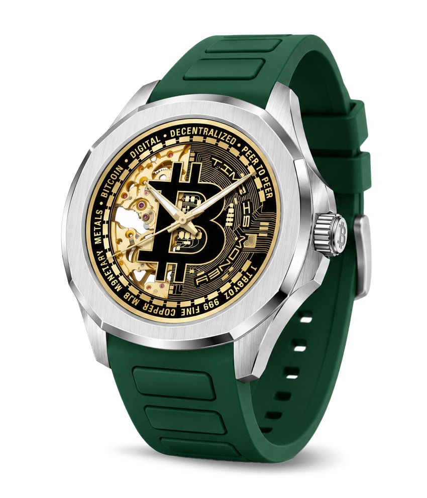 Time Is Money - Sannib Bitcoin-Inspired Skeleton Watch